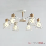 Потолочная люстра на штанге Corf B3 White 6 Lamps ImperiumLoft Corf-B01 (189480-26) (220V)