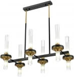 Потолочная люстра на штанге Lumion Tamaresa 8112/12 черный/бронза/прозрачный, металл/стекло G9 12*30W 220V