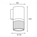Настенный светильник Wolta WSL-GU10/W19BG под лампу GU10 Черный / золотой DUO