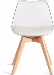 Обеденный стул Tetchair TULIP (Дерево,Пластик,Экокожа/Прозрачный)