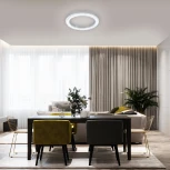 Потолочный светильник круглый с пультом светодиодный в форме кольца Escada Horda 10292/1LED (регулировка яркости, 220V, кольцо)