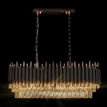 Подвесная люстра каскадная большая Loft It Eclair 10206/1200R (220V, хрусталь)