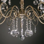 Подвесная люстра Eurosvet Ravenna 10104/5 античная бронза/прозрачный хрусталь Strotskis