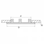 Рамка для трех встраиваемых светильников Lightstar Intero, овал, белый