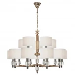 Подвесная люстра ярусная iLamp Alexa P2404-10+5 Nickel (220V, на цепи)