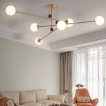 Люстра на штанге Jesi Gold ImperiumLoft Jesi01 (185383-26) (220V, шарики)