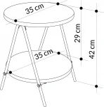 Стол приставной ESSEL SIDE TABLE LEVE  арт.LEV01077
