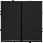 Проходной переключатель двухклавишный с подсветкой (графит) Voltum S70 VLS020407