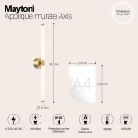Бра Maytoni Axis MOD106WL-L16G3K (LED, 220V, круглые)