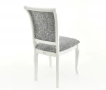 Стул Кабриоль, Белый с патиной серебро, Аврора