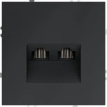 Розетка двойная Ethernet RJ-45 (графит) Voltum S70 VLS060207