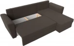 Диван угловой Амстердам Лайт правый угол (Коричневый/Рогожка) Лига Диванов арт.121168