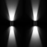 Светильник LGD-WALL-VARIO-S104x129-2x6W Day4000 (GR, 1-80 deg) (Arlight, IP54 Металл) 029794 (220V)