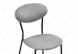 Стул Woodville на металлокаркасе Корсе светло-серый/ черный глянец 494366