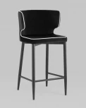 Стул полубарный Stool Group Матео с кантом велюр черный УТ000035020