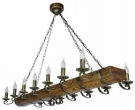 Подвесная люстра Тарьсма Ладья-14 патина LDP14LRH140 (220V, на цепи, свеча)