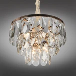 Подвесная люстра ярусная Omnilux 729 OML-72913-09 (220V, хрусталь, на цепи, круглые)