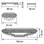 Потолочный светильник буше круглый Osgona Monile 704212 (220V, хрусталь)