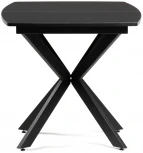 Стеклянный стол Woodville Палу 130(170)х80х76 черный 528469