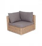 Модуль диванный угловой с подушками, цвет соломенный (гиацинт) 4SIS Лунго YH-C1031W-TW