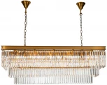 Подвесная люстра каскадная iLamp Triumph 6119-1200 BR (220V, хрусталь, на цепи)