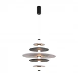 Подвесной светильник светодиодный Lumion Felta 8295/14AL черный/светло-серый/темно-серый, металл/фетр/акрил LED 14W 3000K 220V (на проводе, круглые)