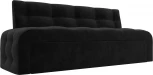 Диван кухонный прямой Люксор (Черный/Велюр) Лига Диванов арт.126090
