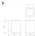Светильник уличный настенный LGD-EVO-WALL-S100x100-12W Warm3000 (GR, 44 deg, 230V) (Arlight, IP54 Металл) 046193 (LED)