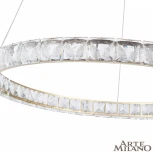 Подвесной светильник Arte Milano Venezia 311311/D800 GD (регулировка яркости, LED, 220V, хрусталь, пульт управления, на тросе, кольцо)