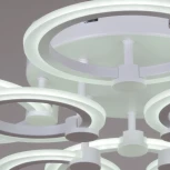 Потолочная люстра светодиодная на штанге с пультом регулировкой яркости и цветовой температуры Reluce 09502-0.3-4+4 WH