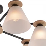 Потолочная люстра на штанге Reluce 01625-0.3-07 BK+WOOD (220V)