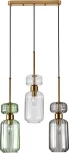 Подвесной светильник Escada Подвесной светильник Escada Gloss 1141/3S CL/GN/SM 3x60 E14, металл/стекло, античная медь (220V, на проводе)