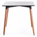 Стол JOHN (mod. T1003) Black (черный)/ Natural (натуральный) (МДФ/дерево)