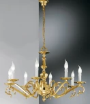 Подвесная люстра Nervilamp 7053 7053/8 (220V, на цепи, подсвечник, свеча)