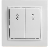 Переключатель двухклавишный (белый) Stekker Эрна 39919