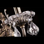 Бра Eurosvet 3281 3281/1 античная бронза / прозрачный хрусталь (220V, хрусталь Strotskis, подвески, подсвечник, свеча)