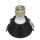 Встраиваемый светильник под лампу MR11 с цоколем GU10 черный Wolta Acento WDL-MR11/03BL-R