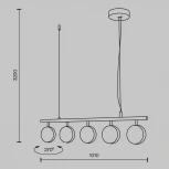Подвесной светильник Maytoni Mind MOD299PL-L48BS3K (LED, 220V, на тросе)