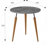 Стол журнальный BeautyStyle 22 орех гикори grey/черный/бук от фабрики Mebelik