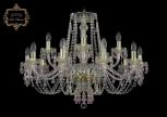 Подвесная люстра Art Classic 11.24 11.24.10+5.300.Gd.V7010 (220V, хрусталь, на цепи, подсвечник, свеча)