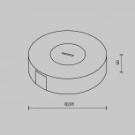 Потолочная чаша Parity накладная с коннектором питания черная комплект Maytoni Accessories for system Parity TRA130SC-1B (48V)