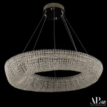 Подвесная люстра светодиодная APL LED Sicilia SH510.0.80.A.Gd.4000 (220V, хрусталь, на тросе, круглые)