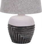Настольная лампа Escada Eyrena 10173/L Grey 1x40Вт E14, керамика/ткань, черный/белый/серый (220V)