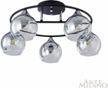 Потолочная люстра на штанге Arte Milano AMALFI 322403/5 BK+CR (220V, шар)