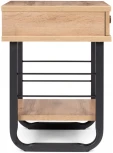 Прикроватная тумба Woodville Малгома черная / дуб вотан 511608