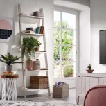 Журнальный стол La Forma (ex Julia Grup) Drom (Белый/ Тик,Альбиция,Дерево)