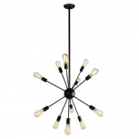 Потолочная люстра на штанге iLamp Twins Loft209-12B (220V, молекулы)