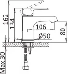Смеситель Cezares Nautic LS1 NOP для раковины