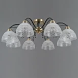 Потолочная люстра на штанге ILLUMICO IL0435-8CSQ-24 BK AB SPICA