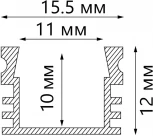 Профиль накладной для светодиодной ленты. CAB261 10266 Feron